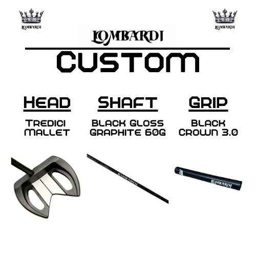 Lombardi Golf Custom Black Tredici Mallet Golf Putter - GOLF LEAGUE