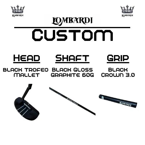 Lombardi Golf Custom Black Trofeo Mallet Golf Putter - GOLF LEAGUE