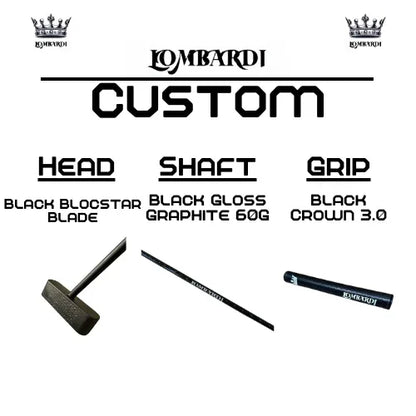 Lombardi Golf Custom Black Blocstar Blade Golf Putter - GOLF LEAGUE