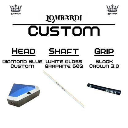 Lombardi Golf Custom Blue Diamond Mallet Golf Putter - GOLF LEAGUE