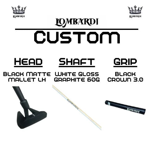 Lombardi Golf Custom Black Matte Left Hand Mallet Golf Putter - GOLF LEAGUE