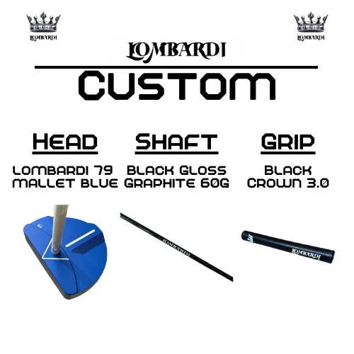 Lombardi Golf Custom Blue 79 Mallet Golf Putter - GOLF LEAGUE
