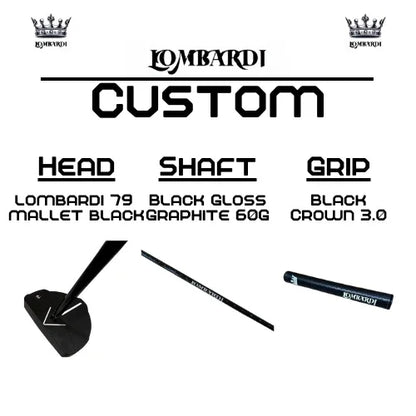 Lombardi Golf Custom Black 79 Mallet Golf Putter - GOLF LEAGUE
