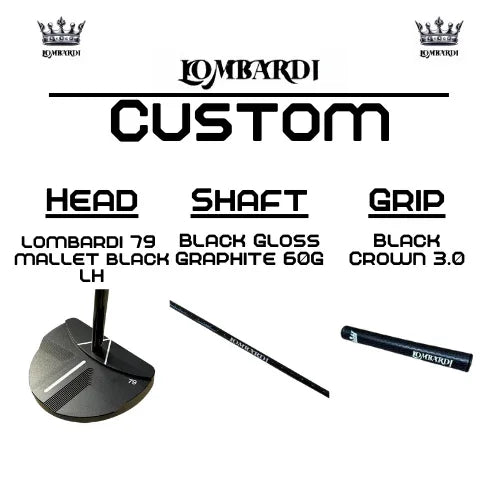 Lombardi Golf Custom Black 79 Mallet Left-Handed Golf Putter - GOLF LEAGUE