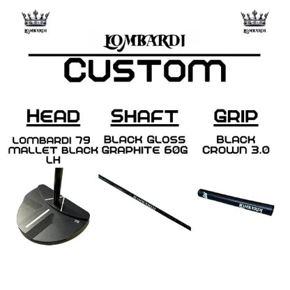 Lombardi Golf Custom Black 79 Mallet Left-Handed Golf Putter - GOLF LEAGUE