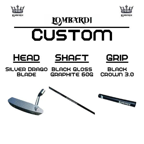 Lombardi Golf Custom Silver Drago Blade Golf Putter - GOLF LEAGUE
