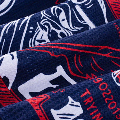 Skull Note Utility Towel (Blue)