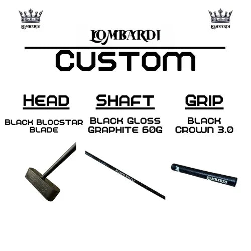 Lombardi Golf Custom Black Blocstar Blade Golf Putter - GOLF LEAGUE