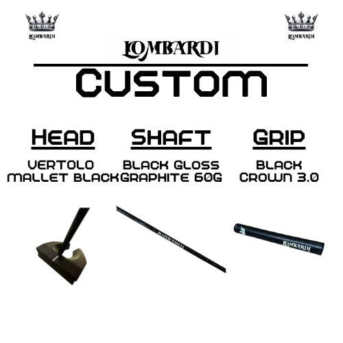 Lombardi Golf Custom Black Vertolo Mallet Golf Putter - GOLF LEAGUE