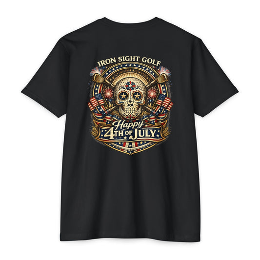 4th of July American Freedom Golf T-Shirt — Iron Sight Aztec Design