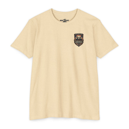 4th of July American Freedom Golf T-Shirt — Iron Sight Aztec Design