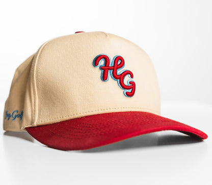 “HG” Icon Cardinal and Bone SnapBack Hat