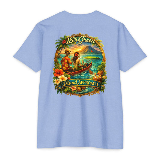 Hawaiian 18th Green Golf Tee T-Shirt — Island Rowing Couple Design
