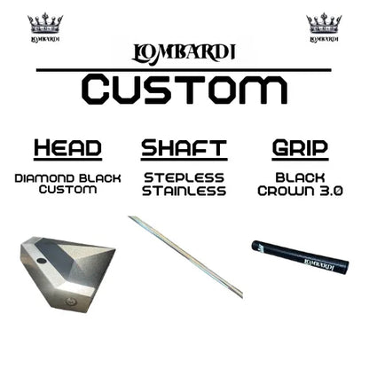 Lombardi Golf Custom Black Diamond Mallet Golf Putter - GOLF LEAGUE