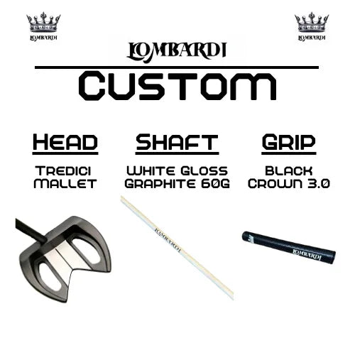 Lombardi Golf Custom Black Tredici Mallet Golf Putter - GOLF LEAGUE