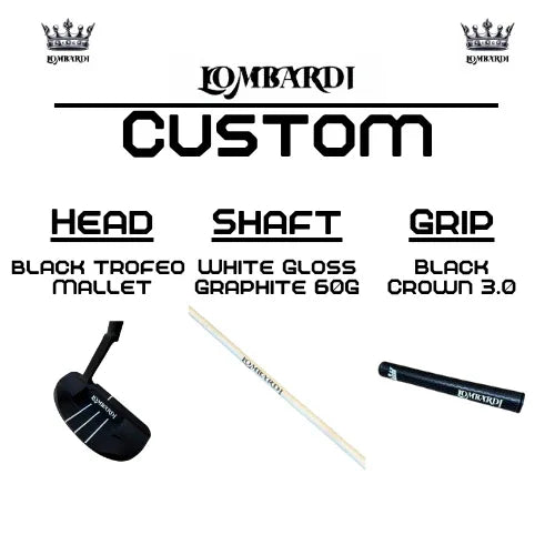 Lombardi Golf Custom Black Trofeo Mallet Golf Putter - GOLF LEAGUE