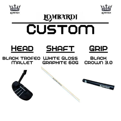 Lombardi Golf Custom Black Trofeo Mallet Golf Putter - GOLF LEAGUE