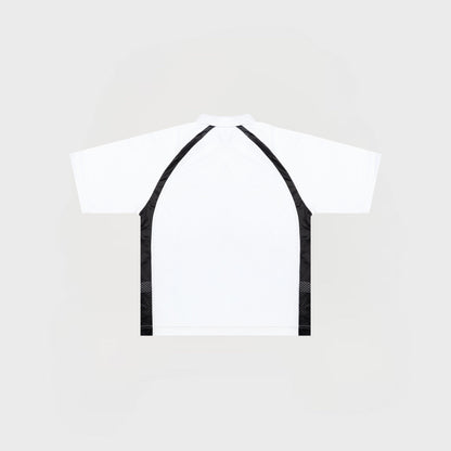 JERSEY POLO | WHITE/BLACK