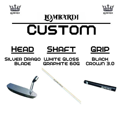 Lombardi Golf Custom Silver Drago Blade Golf Putter - GOLF LEAGUE