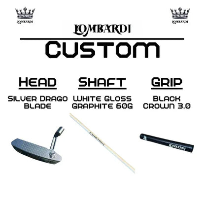 Lombardi Golf Custom Silver Drago Blade Golf Putter - GOLF LEAGUE