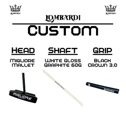 Lombardi Golf Custom Black Migliore Mallet Golf Putter - GOLF LEAGUE