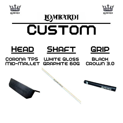 Lombardi Golf Custom Black Corona TPS Mallet Golf Putter - GOLF LEAGUE