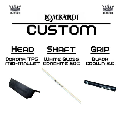 Lombardi Golf Custom Black Corona TPS Mallet Golf Putter - GOLF LEAGUE