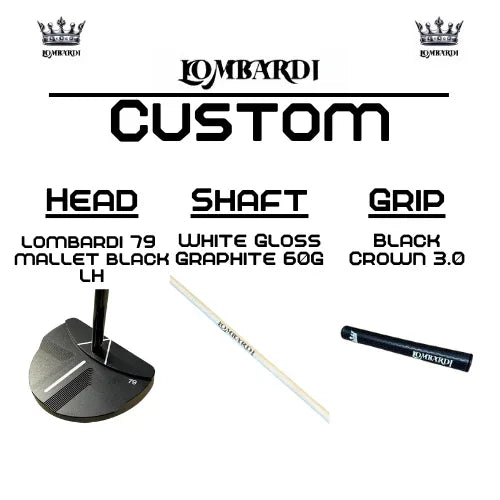 Lombardi Golf Custom Black 79 Mallet Left-Handed Golf Putter - GOLF LEAGUE