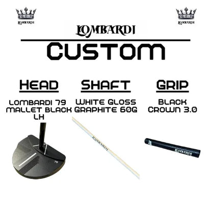 Lombardi Golf Custom Black 79 Mallet Left-Handed Golf Putter - GOLF LEAGUE