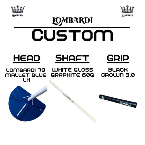 Lombardi Golf Custom Blue 79 Left-Handed Mallet Golf Putter - GOLF LEAGUE