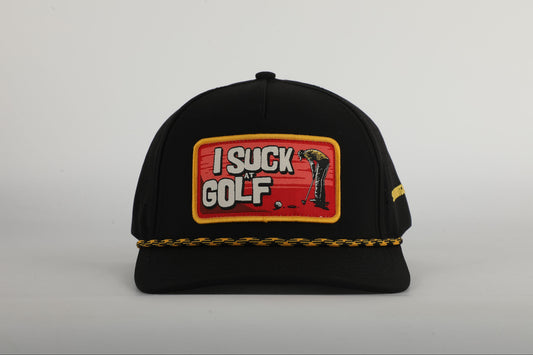 I Suck At Golf Patch Rope Golf Hat