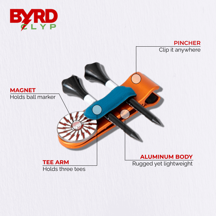 THE BYRD GOLF CLYP - Orange Oriole