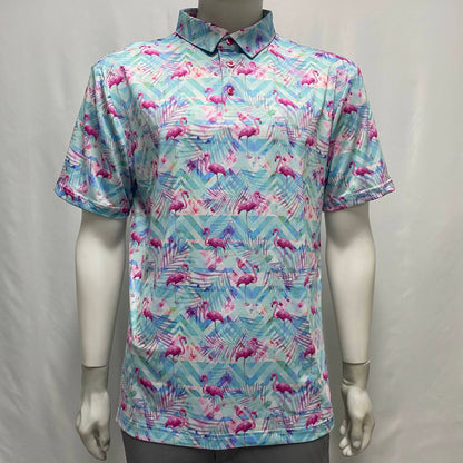Florida Man | Floral/Flamingo Golf Polo for Men
