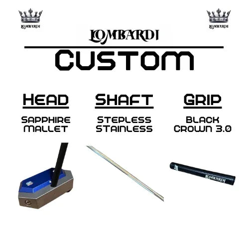Lombardi Golf Custom Blue Sapphire Mallet Golf Putter - GOLF LEAGUE