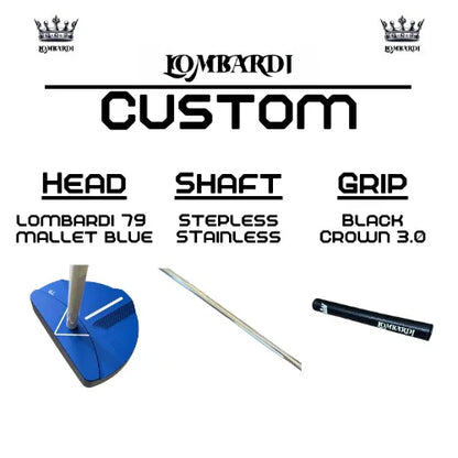 Lombardi Golf Custom Blue 79 Mallet Golf Putter - GOLF LEAGUE