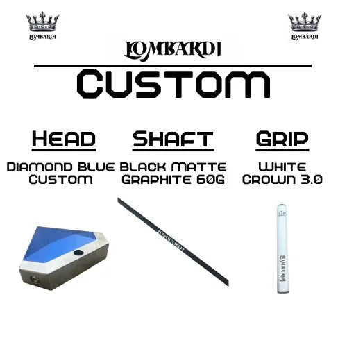 Lombardi Golf Custom Blue Diamond Mallet Golf Putter - GOLF LEAGUE
