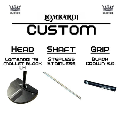 Lombardi Golf Custom Black 79 Mallet Left-Handed Golf Putter - GOLF LEAGUE