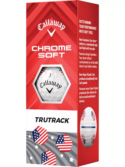Callaway 2024 Chrome Soft USA TruTrack Golf Balls