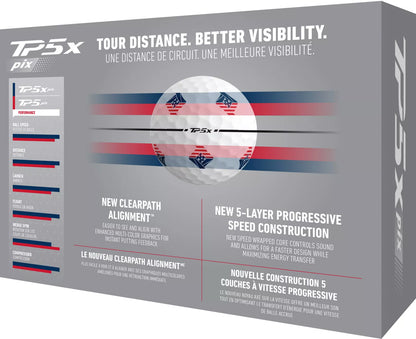 TaylorMade 2024 TP5x pix 3.0 USA Golf Balls