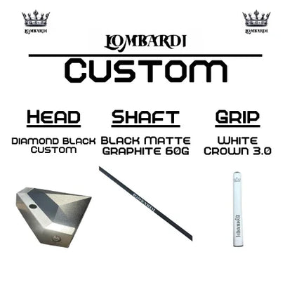 Lombardi Golf Custom Black Diamond Mallet Golf Putter - GOLF LEAGUE