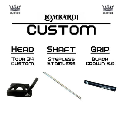 Lombardi Golf Custom Black Tour 34 Mallet Golf Putter - GOLF LEAGUE