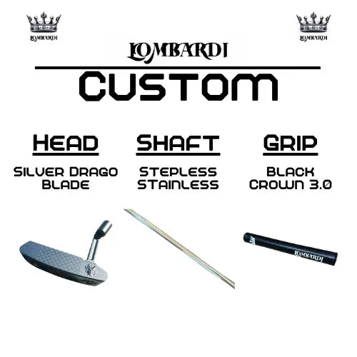 Lombardi Golf Custom Silver Drago Blade Golf Putter - GOLF LEAGUE