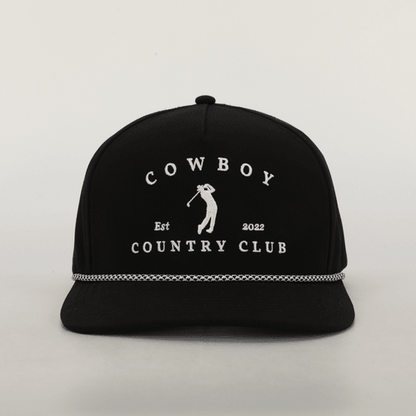 Golfer Roped Hat Black