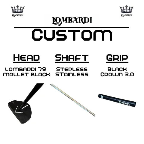 Lombardi Golf Custom Black 79 Mallet Golf Putter - GOLF LEAGUE