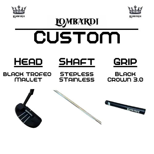 Lombardi Golf Custom Black Trofeo Mallet Golf Putter - GOLF LEAGUE
