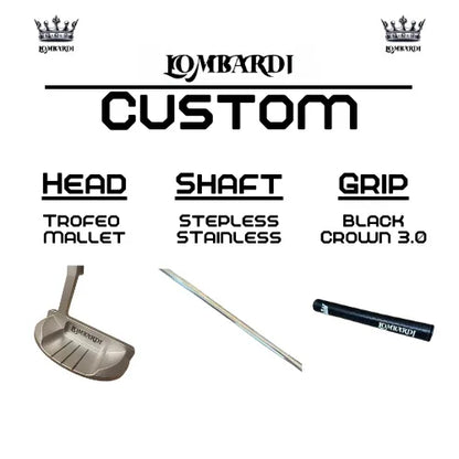 Lombardi Golf Custom Silver Trofeo Mallet Golf Putter - GOLF LEAGUE