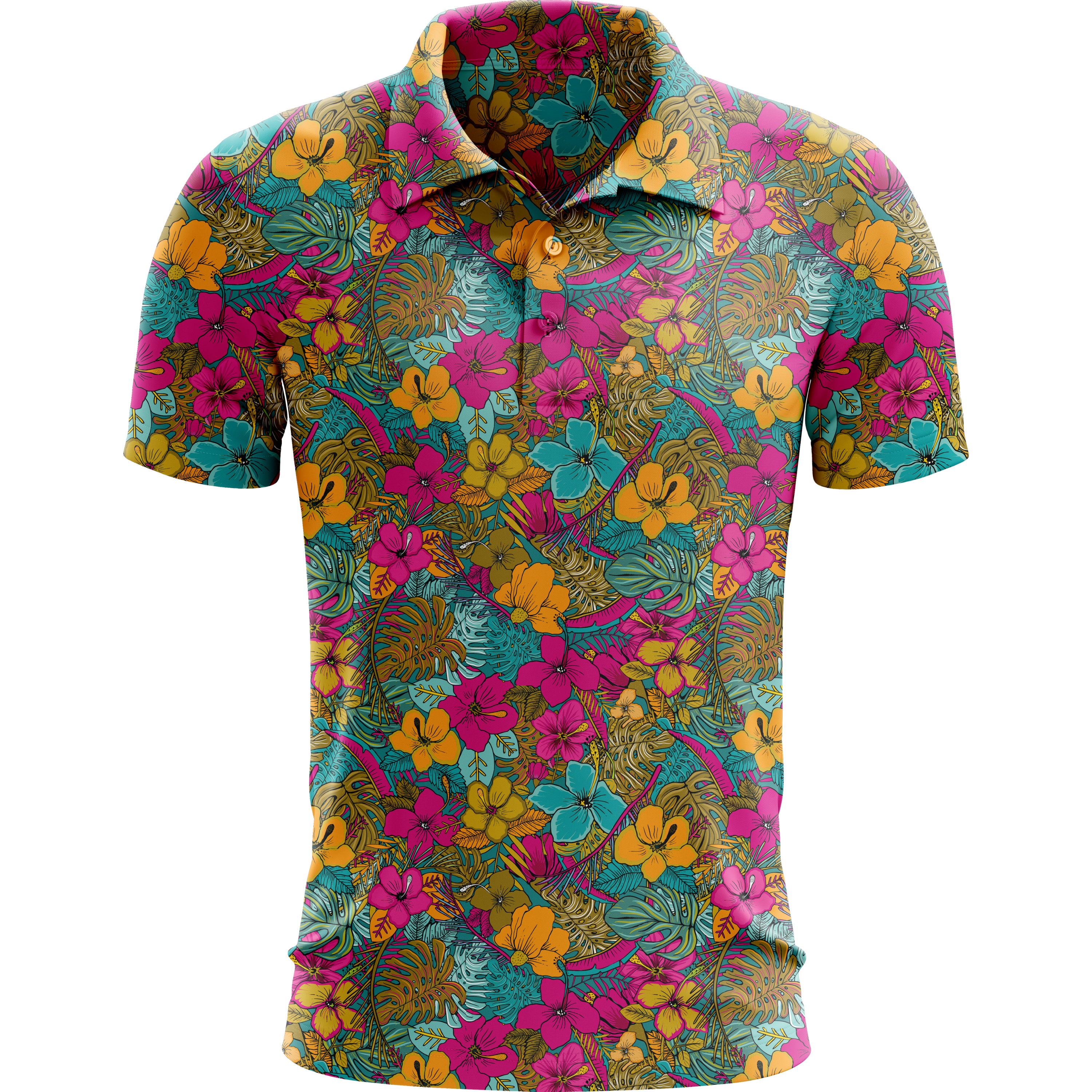 That '70s Shirt | Retro 70s Disco/Floral Golf Polo for Men