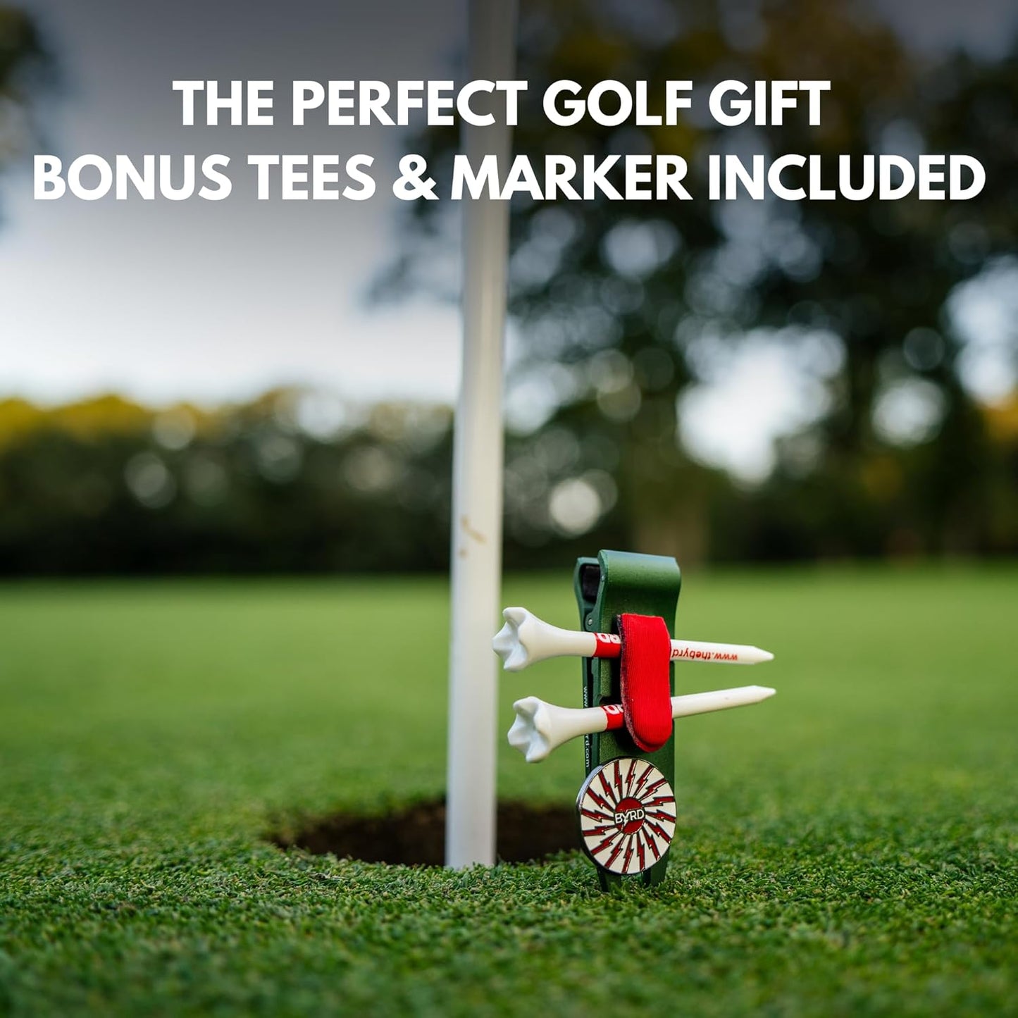 THE BYRD GOLF CADDIE CLYP - Red Multitool Organizes Gear