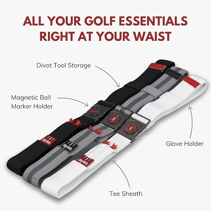 THE BYRD GOLF BELT - Grey: Organize Your Game