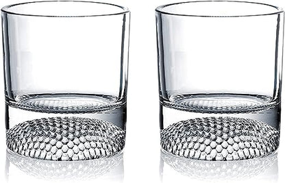 The Wine Savant Golf Ball Whiskey Glasses Set of 2-8oz Golf Gifts - Unique Whiskey Golf Glasses Set - Golf Gifts For Men & Women - Gifts for Golfers Golf Accessories Golf Ball Glasses (2 pack)
